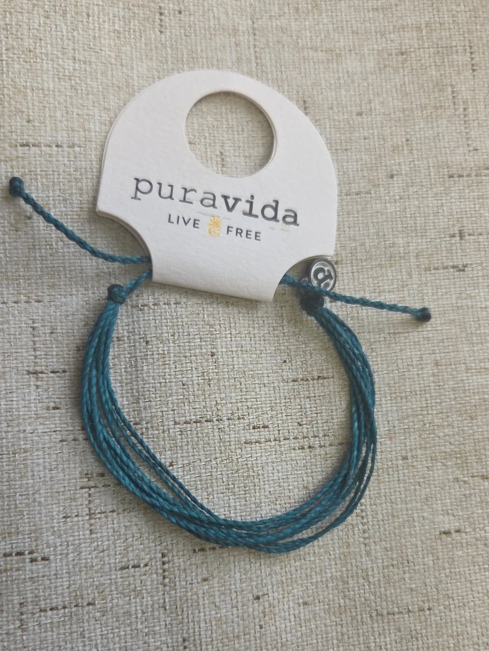Pura Vida Teal Multi-Strand Waxed Cord Bracelet